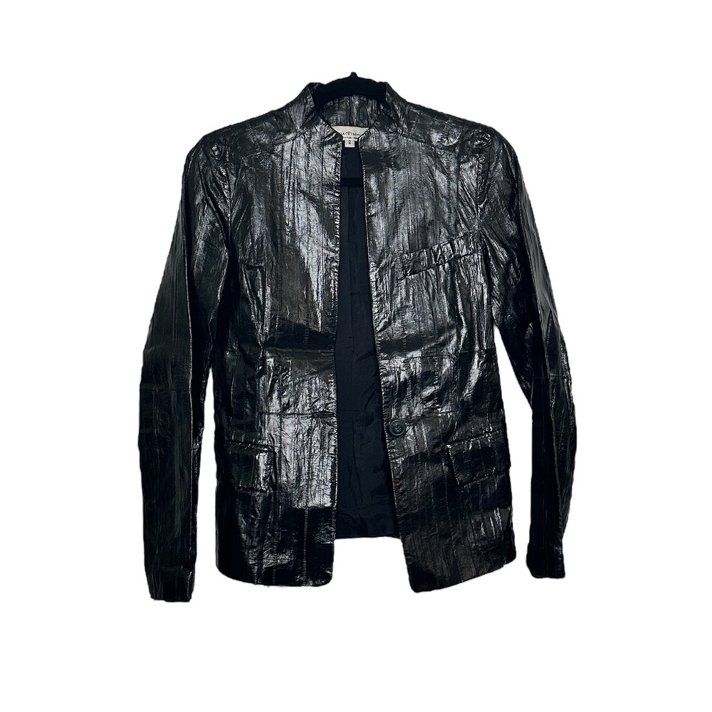 Vintage Marissa Minicucci Black Leather Jacket Size 2